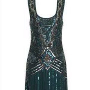 Crock and grill emerald green dress